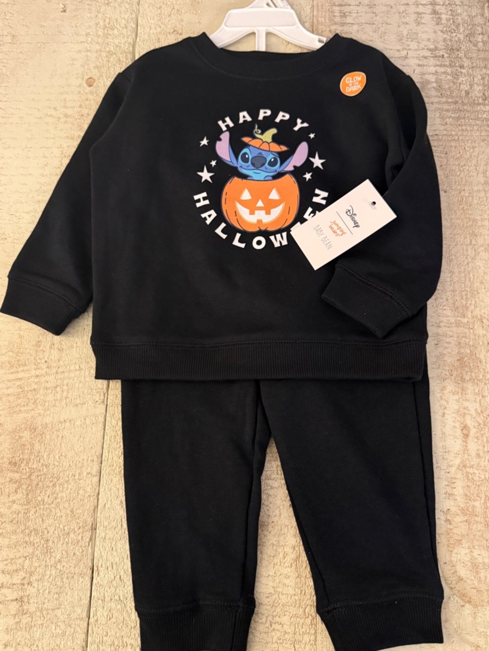 Baby Jumping Beans® Disney's Stitch Halloween 2-pc. Crew & Pant Set glow dark - Picture 3 of 3